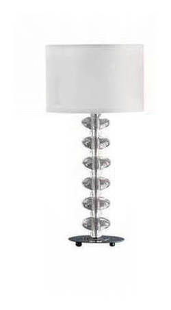Clear Acrylic Bobble Table Lamp with White Shade. Clear Acrylic Bobble Table Lamp with White Shade.